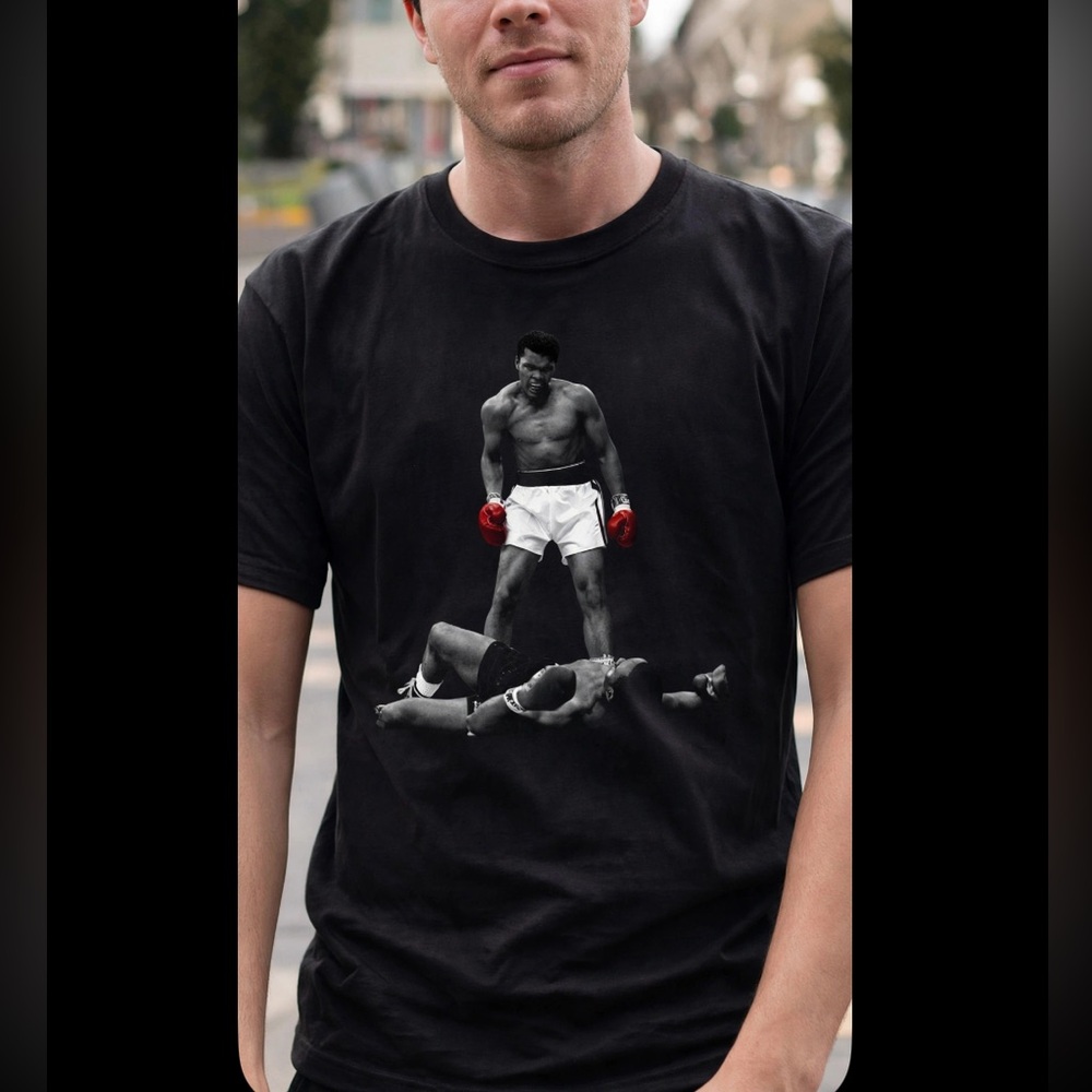 MUHAMMAD ALI Whabam Licensed Graphic Black Adult T-Shirt - XL